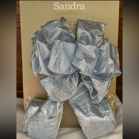 Christmas Midnight Clear Blue Tree Bow Topper Set - Picture 3 of 12